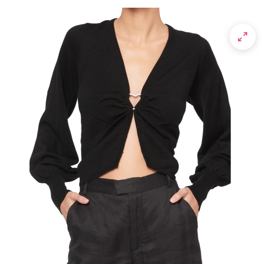 Women’s Cami Nyc Black Long Sleeve Cut Out Blouse
